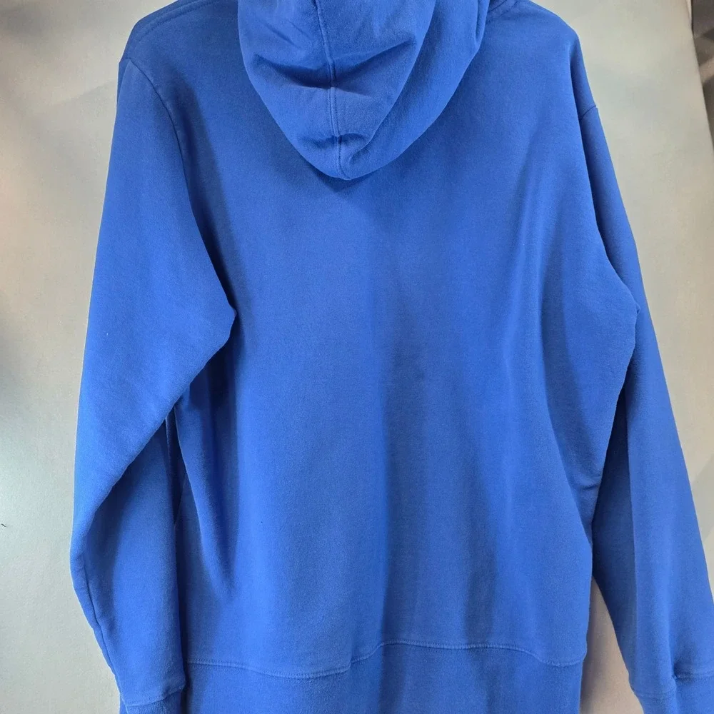 The North Face Since 1968 Blue Grey Yellow Hoodie Pullover‎ Men's LG